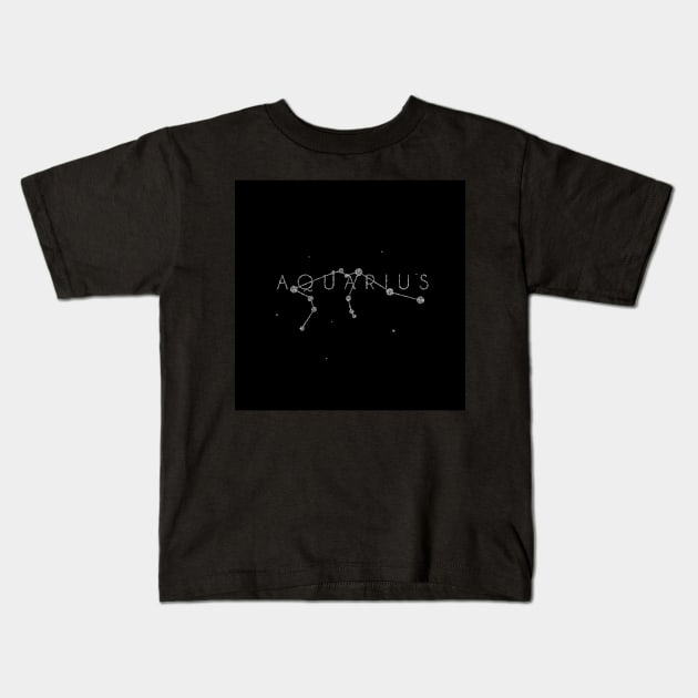 Zodiac sign constellation - aquarius Kids T-Shirt by Ranp